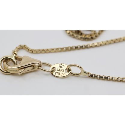 14K Yellow Gold Box Link Chain Necklace