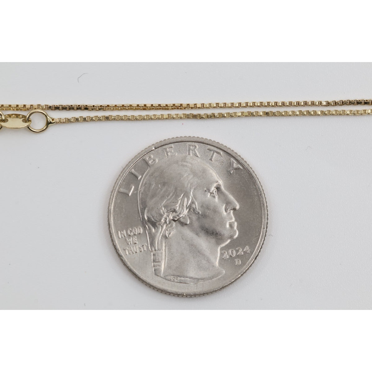 14K Yellow Gold Box Link Chain Necklace