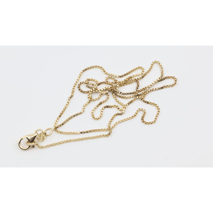 14K Yellow Gold Box Link Chain Necklace