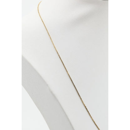 14K Yellow Gold Box Link Chain Necklace