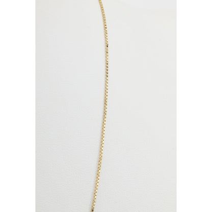 14K Yellow Gold Box Link Chain Necklace