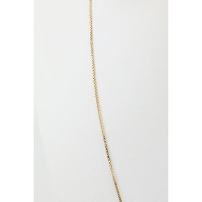 14K Yellow Gold Box Link Chain Necklace