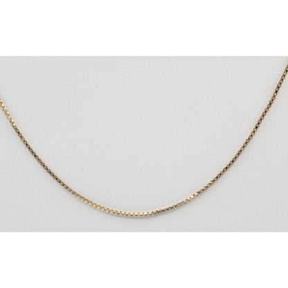 14K Yellow Gold Box Link Chain Necklace