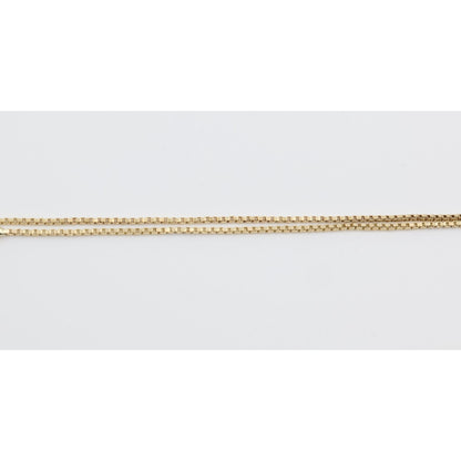 14K Yellow Gold Box Link Chain Necklace