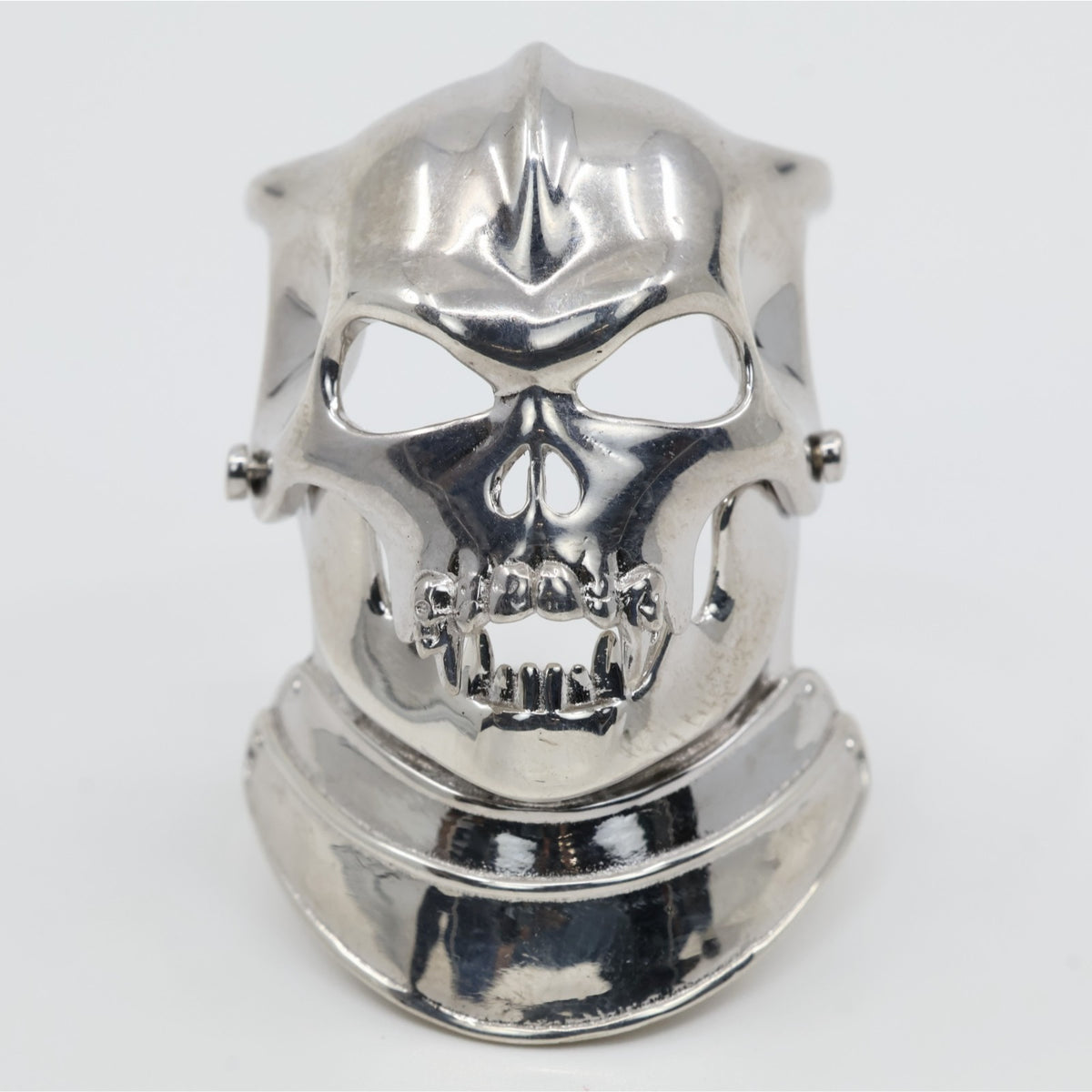 Sterling Silver 925 Medieval Demonic Skull Moving Jaw Ring