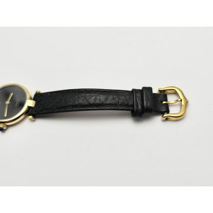 Must de Cartier Paris Vermeil Quartz 18K Gold Plated 925 Silver 24MM 137149