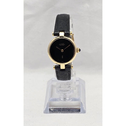 Must de Cartier Paris Vermeil Quartz 18K Gold Plated 925 Silver 24MM 137149