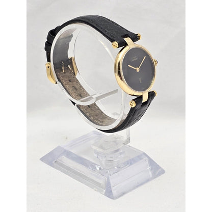 Must de Cartier Paris Vermeil Quartz 18K Gold Plated 925 Silver 24MM 137149