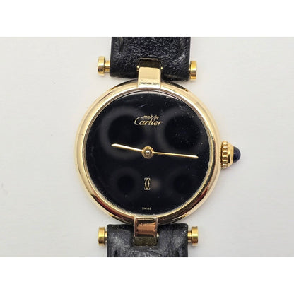 Must de Cartier Paris Vermeil Quartz 18K Gold Plated 925 Silver 24MM 137149