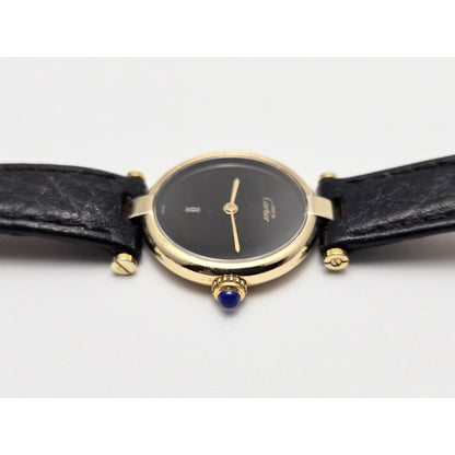 Must de Cartier Paris Vermeil Quartz 18K Gold Plated 925 Silver 24MM 137149