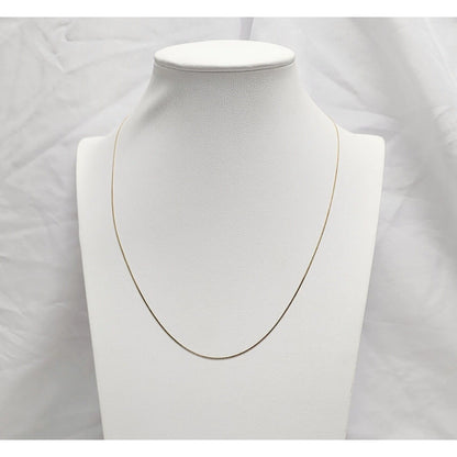 14K Yellow Gold Flat Link Chain Necklace