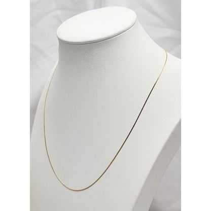 14K Yellow Gold Flat Link Chain Necklace