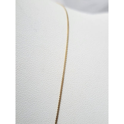 14K Yellow Gold Flat Link Chain Necklace