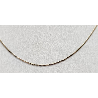 14K Yellow Gold Flat Link Chain Necklace