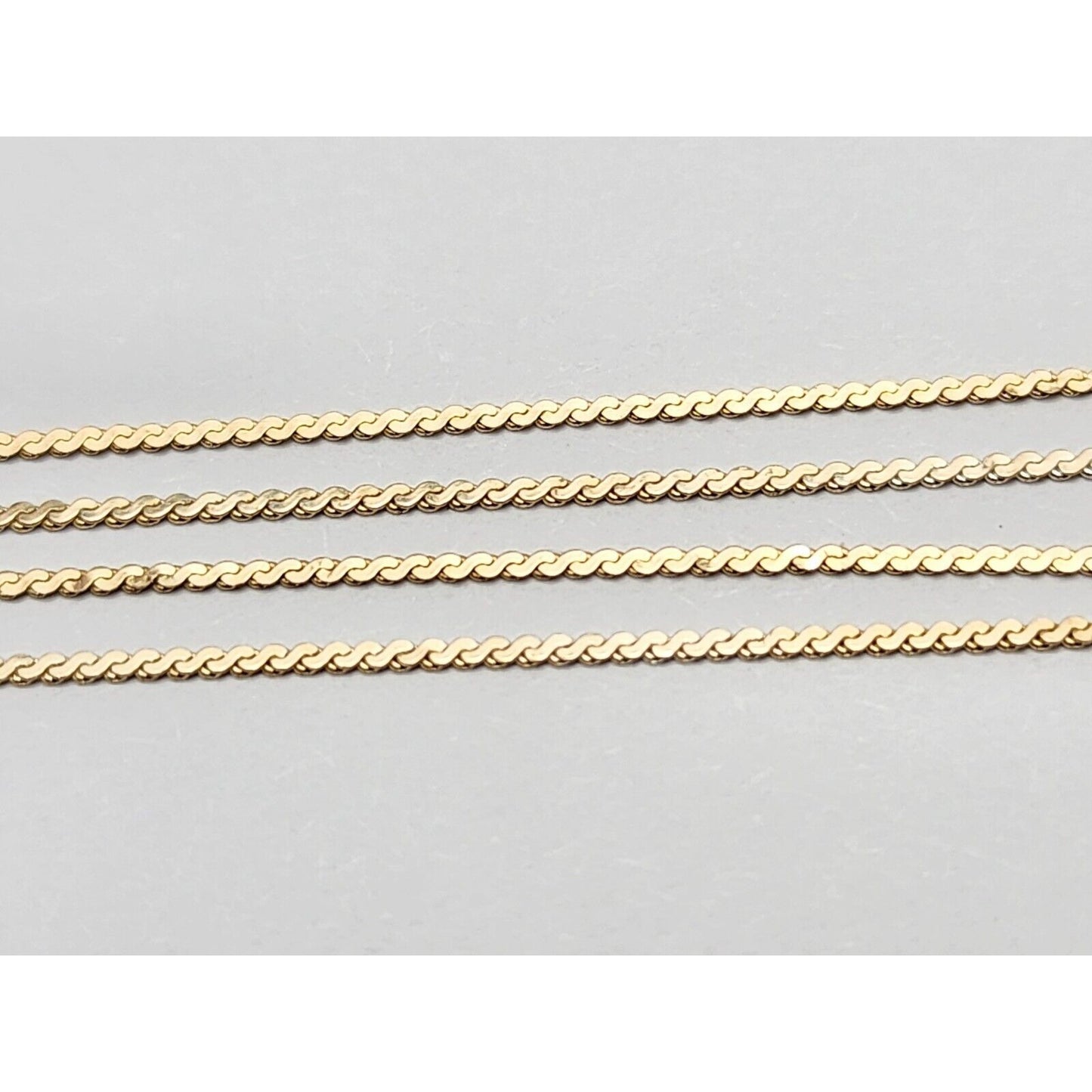 14K Yellow Gold Flat Link Chain Necklace