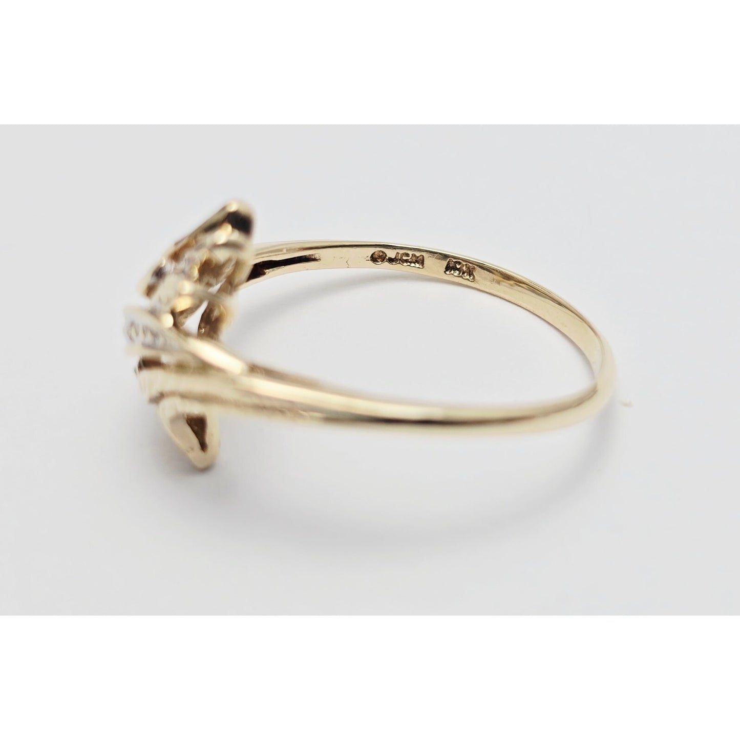 10K Two Tone Gold Raw Cut Diamond Ring