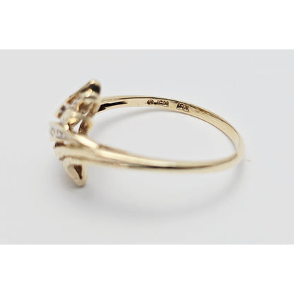 10K Two Tone Gold Raw Cut Diamond Ring
