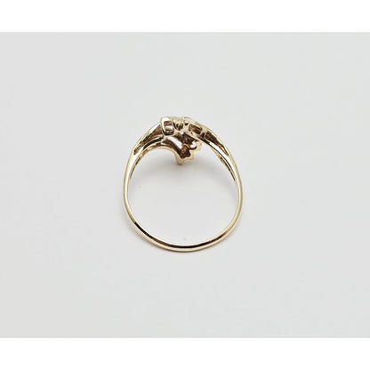 10K Two Tone Gold Raw Cut Diamond Ring