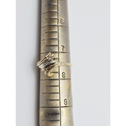 10K Two Tone Gold Raw Cut Diamond Ring