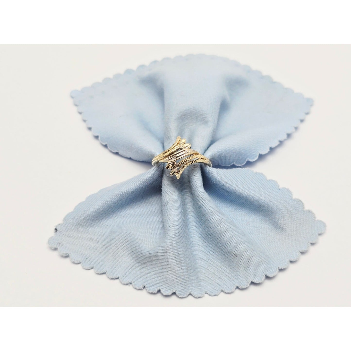 10K Two Tone Gold Raw Cut Diamond Ring