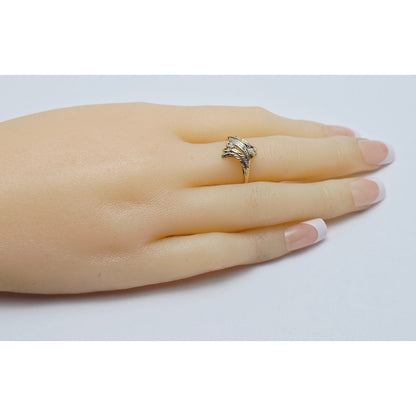 10K Two Tone Gold Raw Cut Diamond Ring