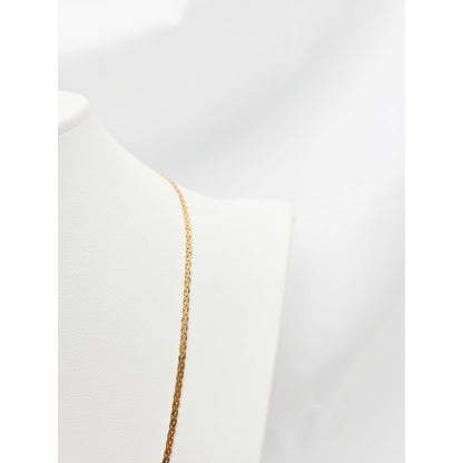 14K Yellow Gold Braided Flat Chain Necklace