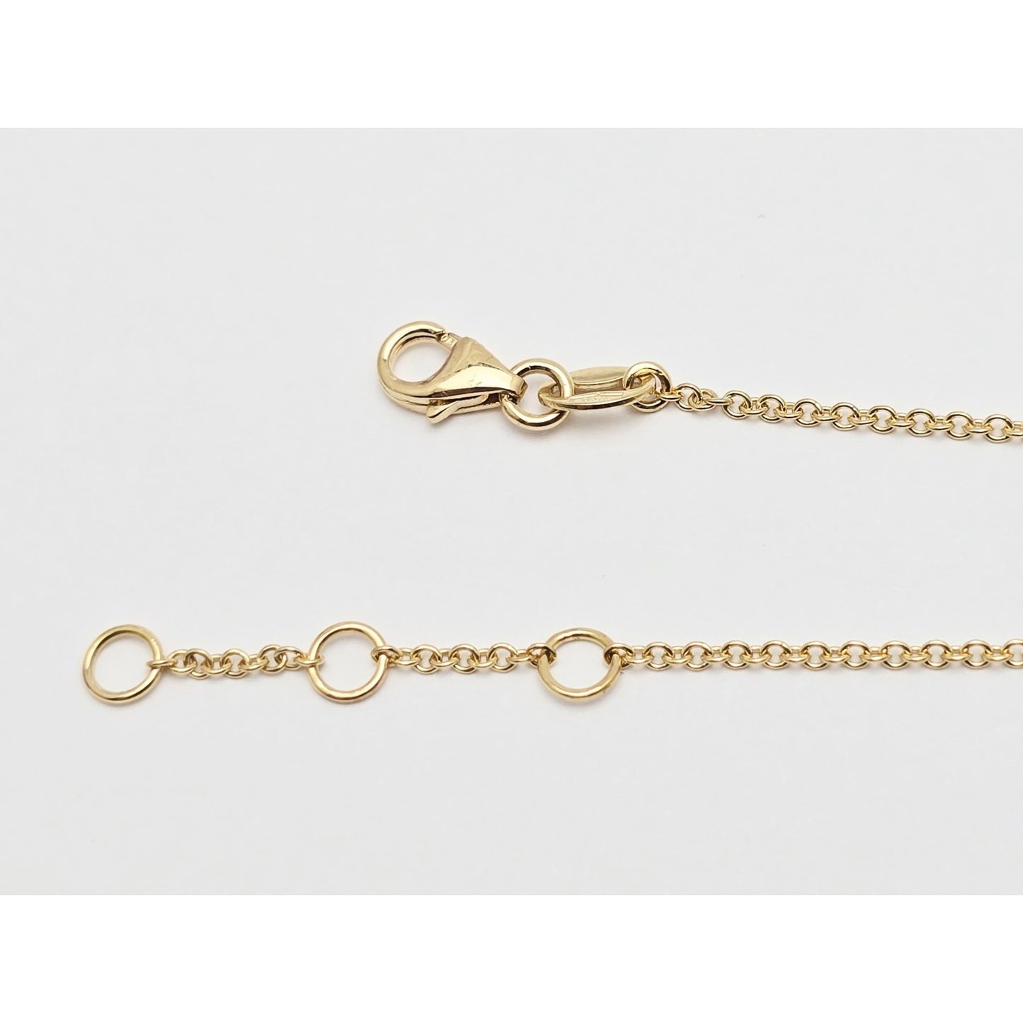 18K Yellow Gold Topaz & Diamond Fish Resizable Cable Link Charm Bracelet