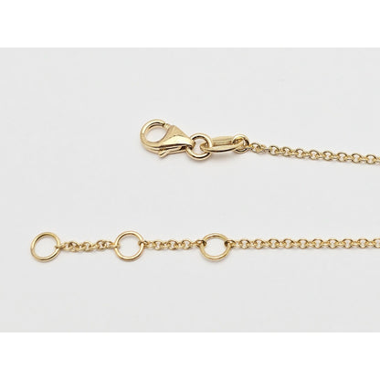 18K Yellow Gold Topaz & Diamond Fish Resizable Cable Link Charm Bracelet