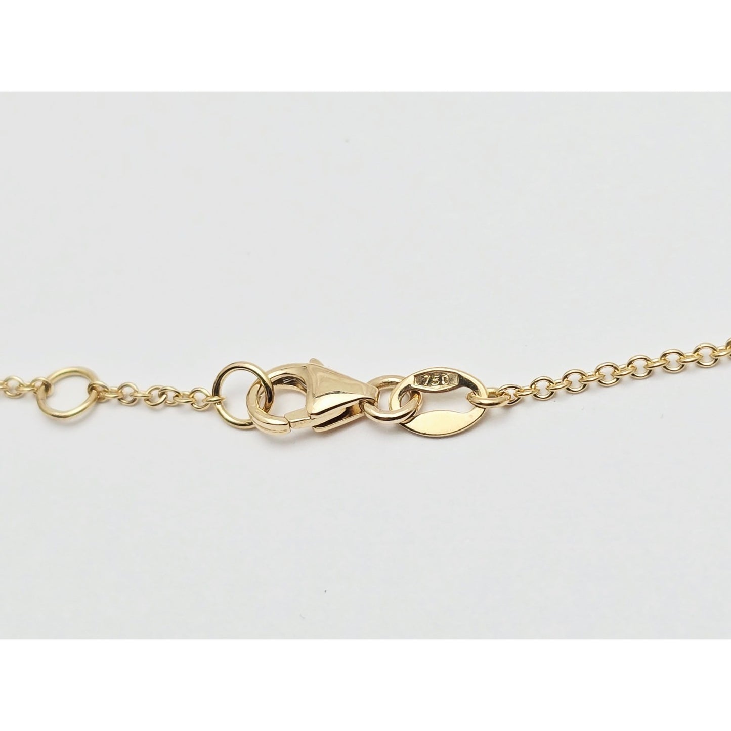 18K Yellow Gold Spinel & Black Diamond Watermelon Resizable Link Charm Bracelet