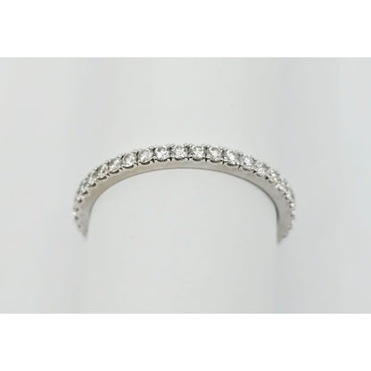 14K White Gold Ladies Diamond Eternity Wedding Band Ring