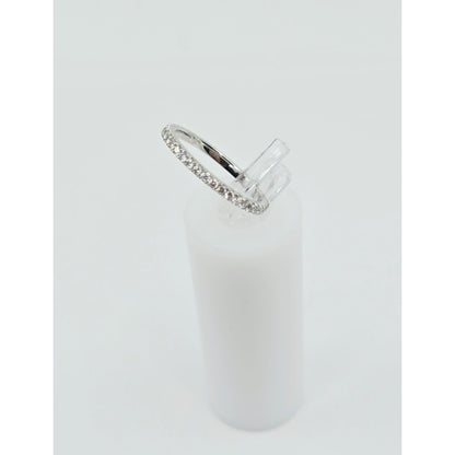 14K White Gold Ladies Diamond Eternity Wedding Band Ring