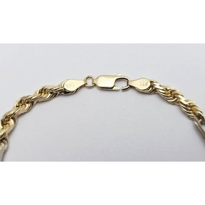 14K Two Tone Gold Milano Rope Bracelet
