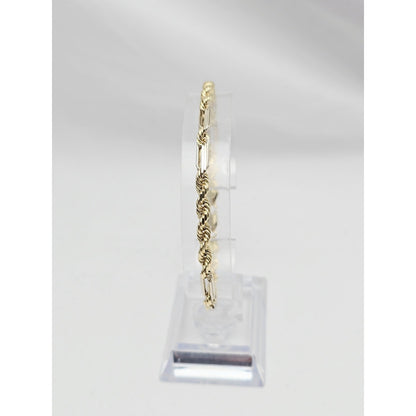 14K Two Tone Gold Milano Rope Bracelet