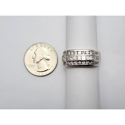 14K White Gold Diamond Men's Ring