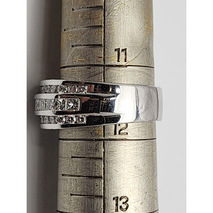14K White Gold Diamond Men's Ring