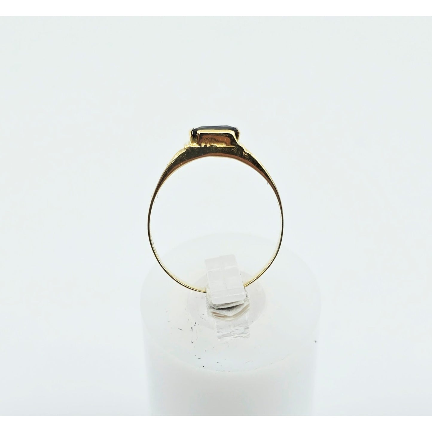 14K Yellow Gold Square Onyx Baby Ring