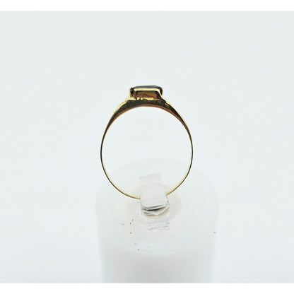 14K Yellow Gold Square Onyx Baby Ring