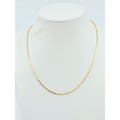 18K Yellow Gold Custom Cable Link Chain Necklace