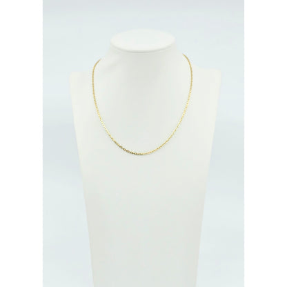 18K Yellow Gold Custom Cable Link Chain Necklace