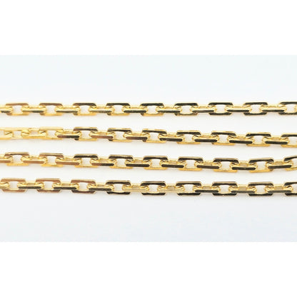 18K Yellow Gold Custom Cable Link Chain Necklace