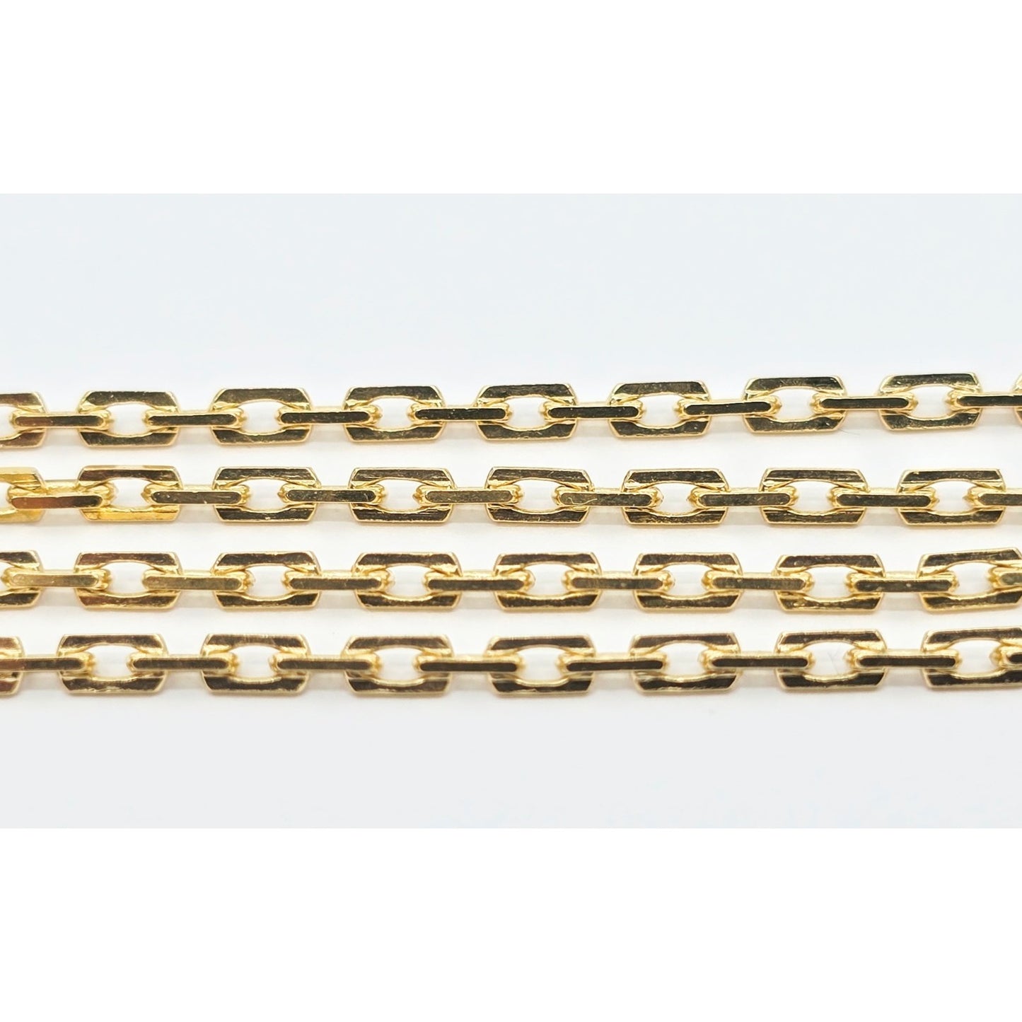 18K Yellow Gold Custom Cable Link Chain Necklace