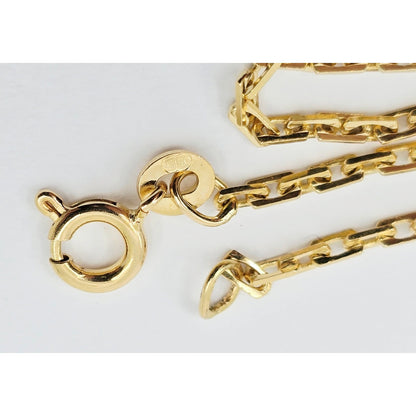 18K Yellow Gold Custom Cable Link Chain Necklace