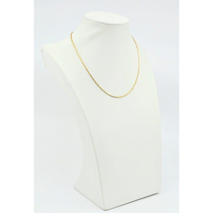 18K Yellow Gold Custom Cable Link Chain Necklace