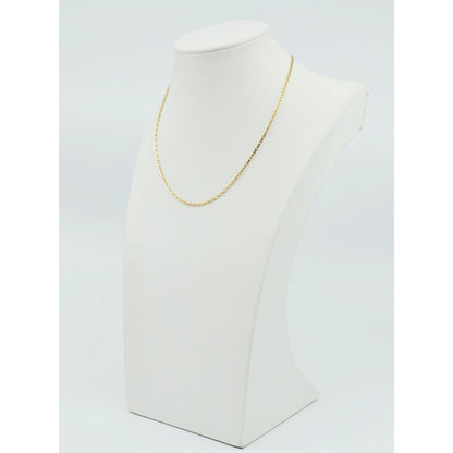 18K Yellow Gold Custom Cable Link Chain Necklace