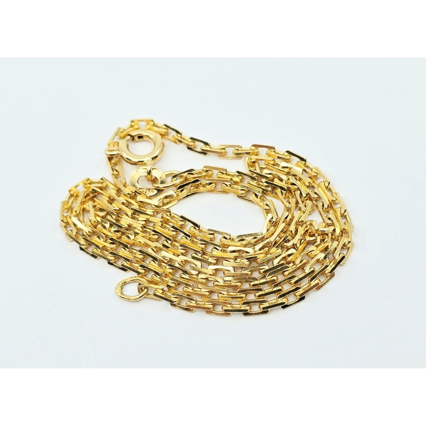 18K Yellow Gold Custom Cable Link Chain Necklace