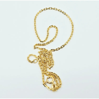 18K Yellow Gold Custom Cable Link Chain Necklace
