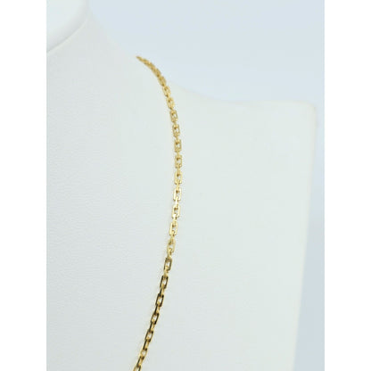 18K Yellow Gold Custom Cable Link Chain Necklace