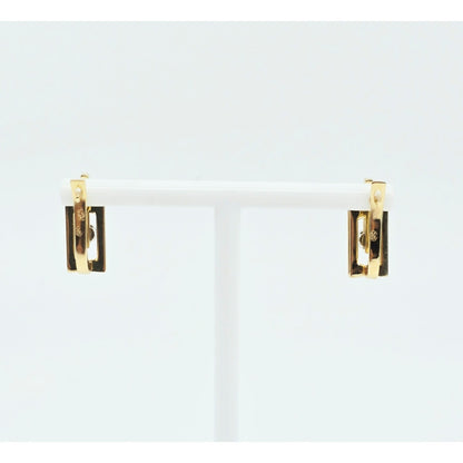 14K Yellow Gold Motion Diamond French Clip Earrings