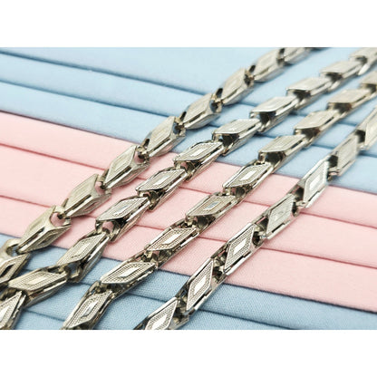 14K White Gold Custom Link Chain Necklace