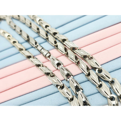 14K White Gold Custom Link Chain Necklace
